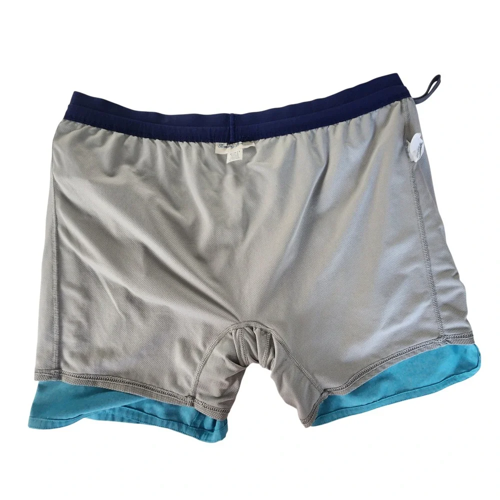 Lot 2 Tommy Bahama IslandZone Mens‎ 35W/5L Hybrid Swim Shorts Blue & Coral EUC